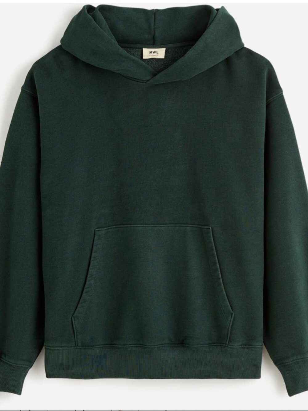 Madewell MWL Size Small Green Midweight Hoodie Sweatshirt